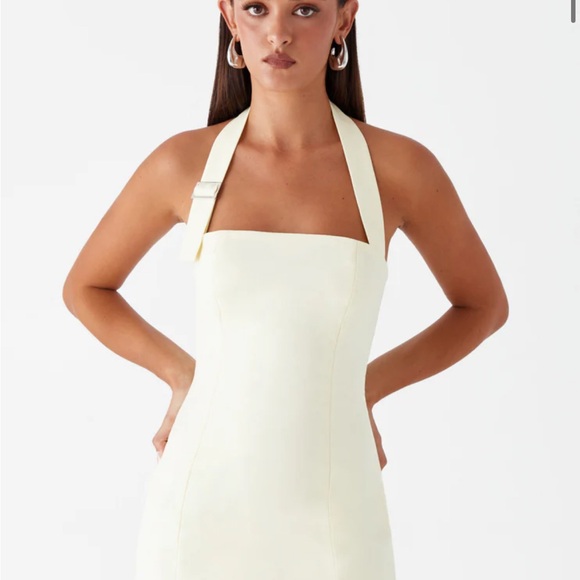halter dress with cape LONG BLACK DRESS WITH CAPE main image 0